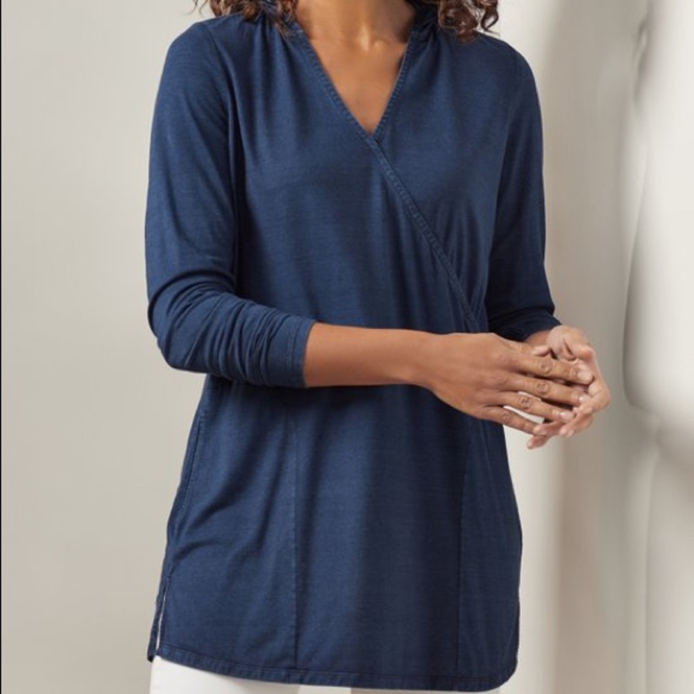 Soft Surroundings | Jordyn Chambray Style Hoodie